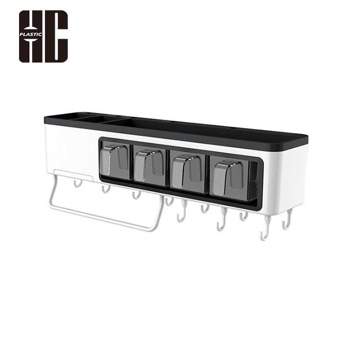 Plastic Kitchen Shelf Wall Mounted Non Perforated