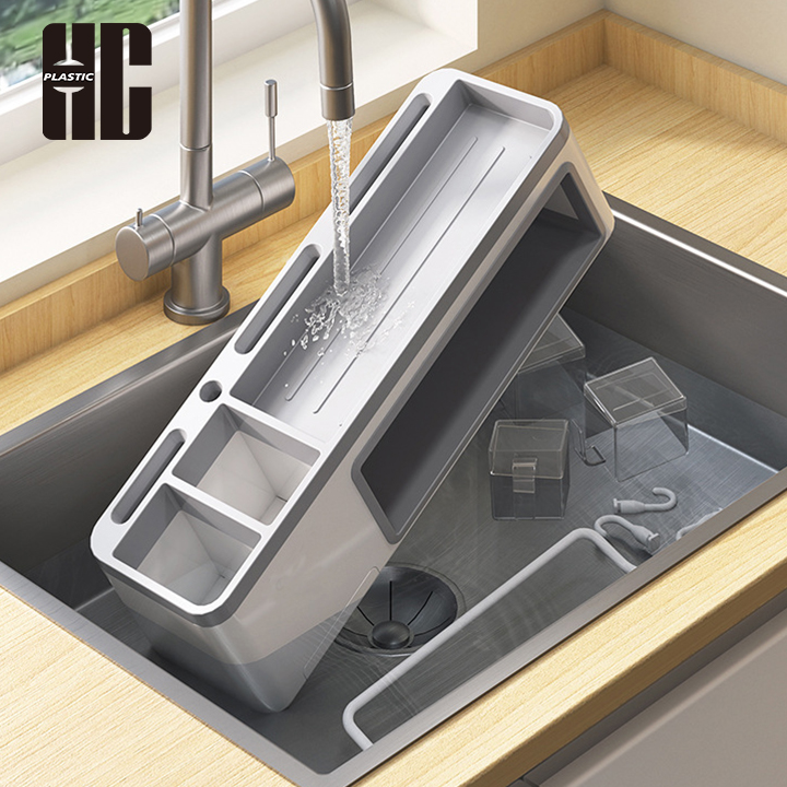 Plastic Kitchen Shelf Wall Mounted Non Perforated