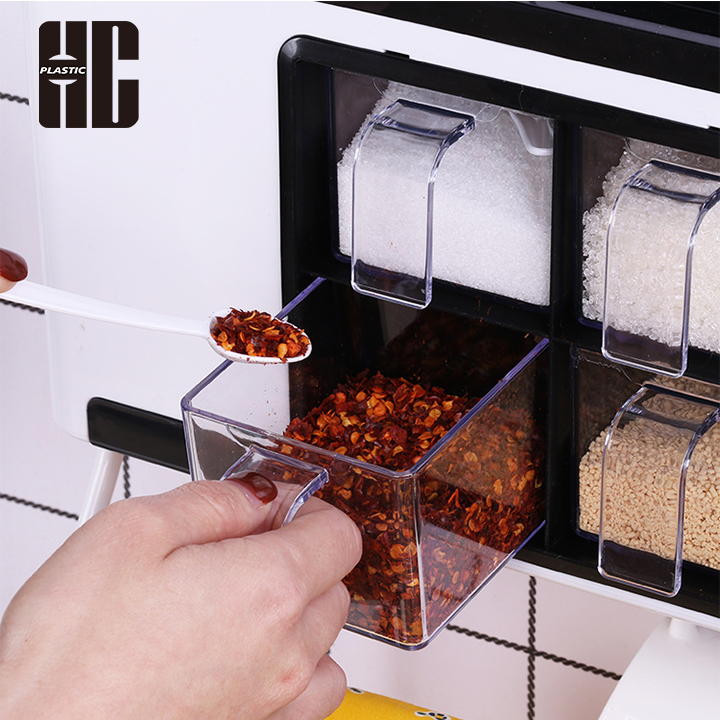 Practical Kitchen Storage Solution With Multiple Sections And Hanging Hooks