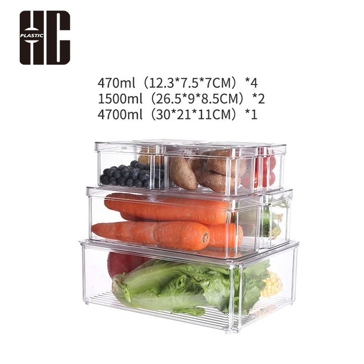 Kitchen Food Storage Box Set With Different Sizes