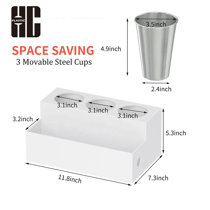 Hair Dryer And Styling Tool Organizer For Bathroom Countertops