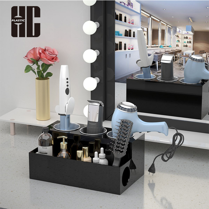 Hair Dryer And Styling Tool Organizer For Bathroom Countertops