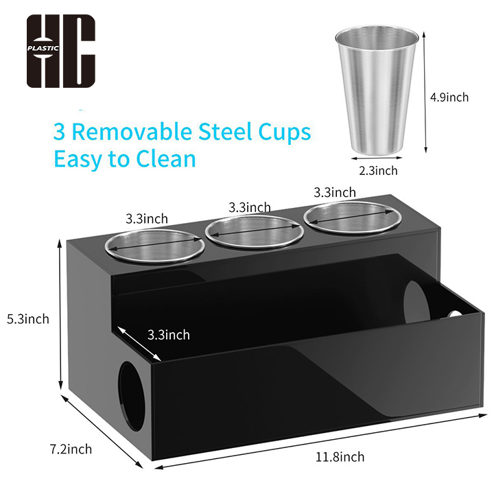 Hair Dryer And Styling Tool Organizer For Bathroom Countertops