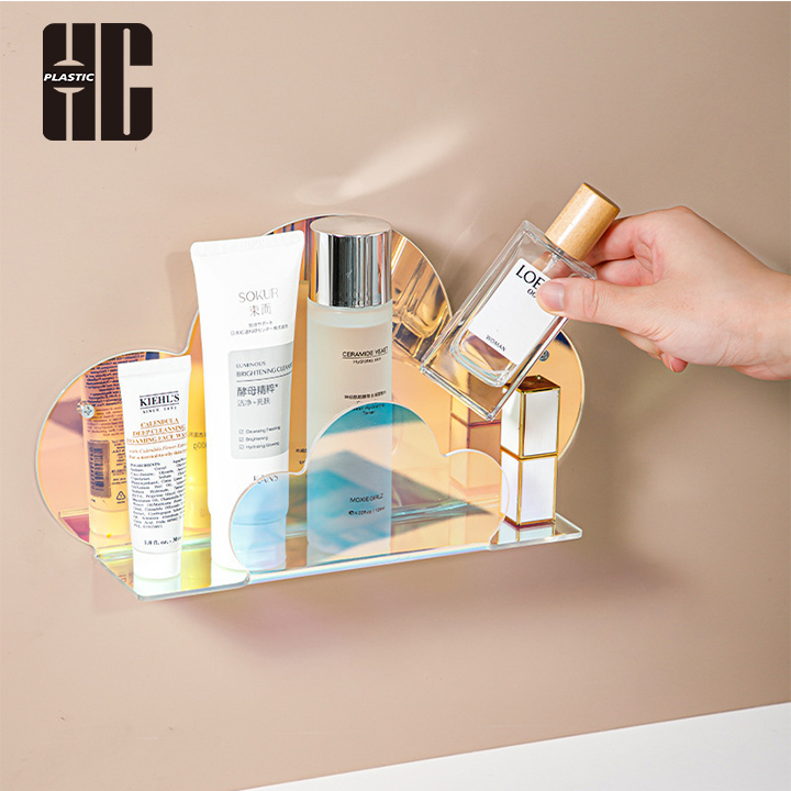 Cloud Shaped Wall Mounted Plastic Bathroom Panels Decorative Shelf