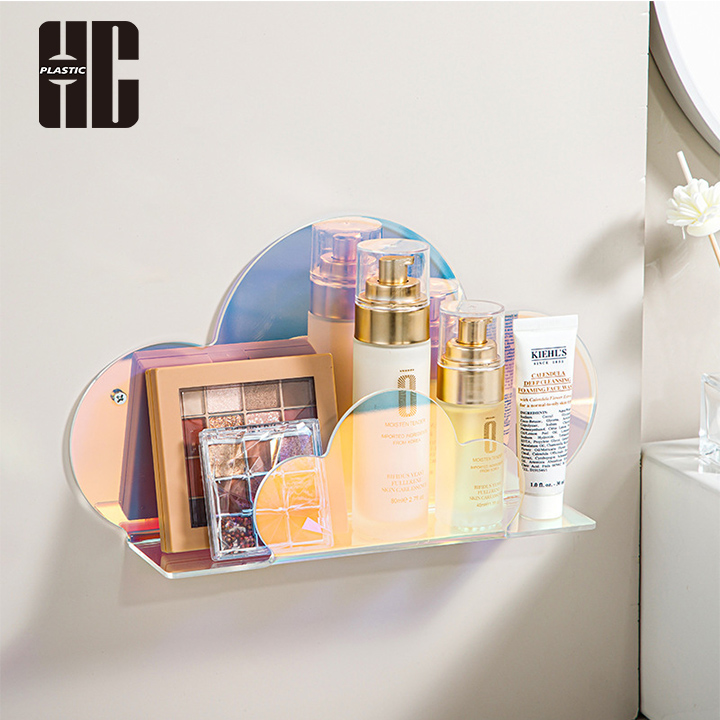 Cloud Shaped Wall Mounted Plastic Bathroom Panels Decorative Shelf
