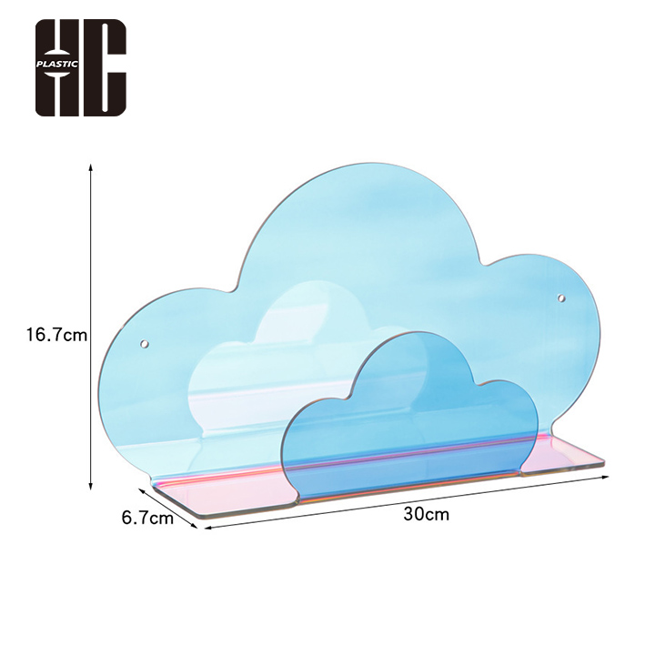 Cloud Shaped Wall Mounted Plastic Bathroom Panels Decorative Shelf