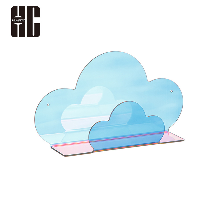 Cloud Shaped Wall Mounted Plastic Bathroom Panels Decorative Shelf