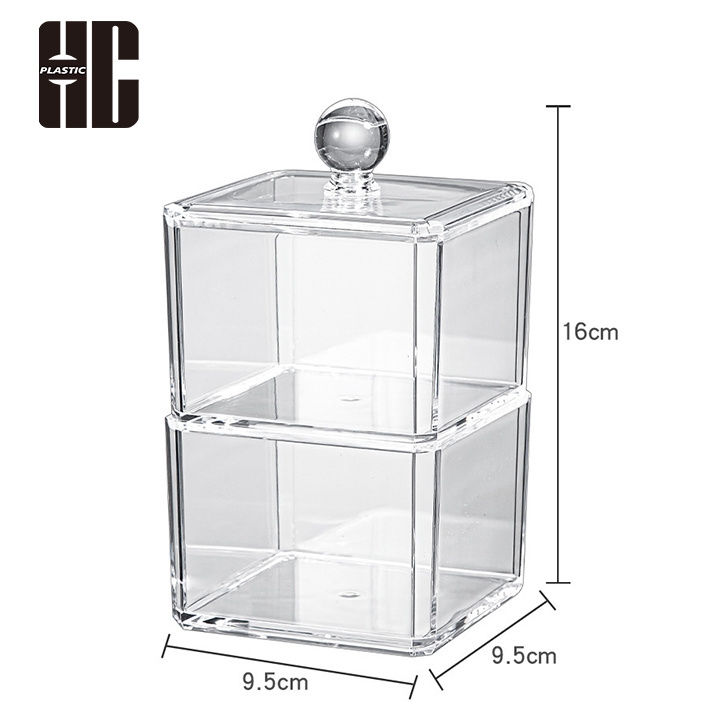 Multi Layer Transparent Acrylic Storage Box With Lid