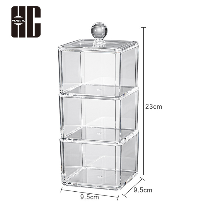 Multi Layer Transparent Acrylic Storage Box With Lid