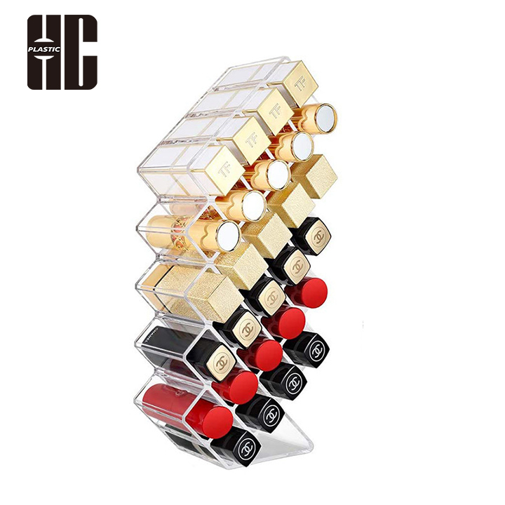 Space Saving Acrylic Makeup Storage Box With Multiple Sections