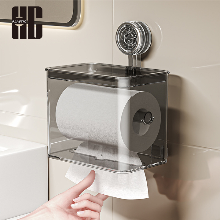 Wall - Mounted Plastic Tissue Box for Bathroom Organization