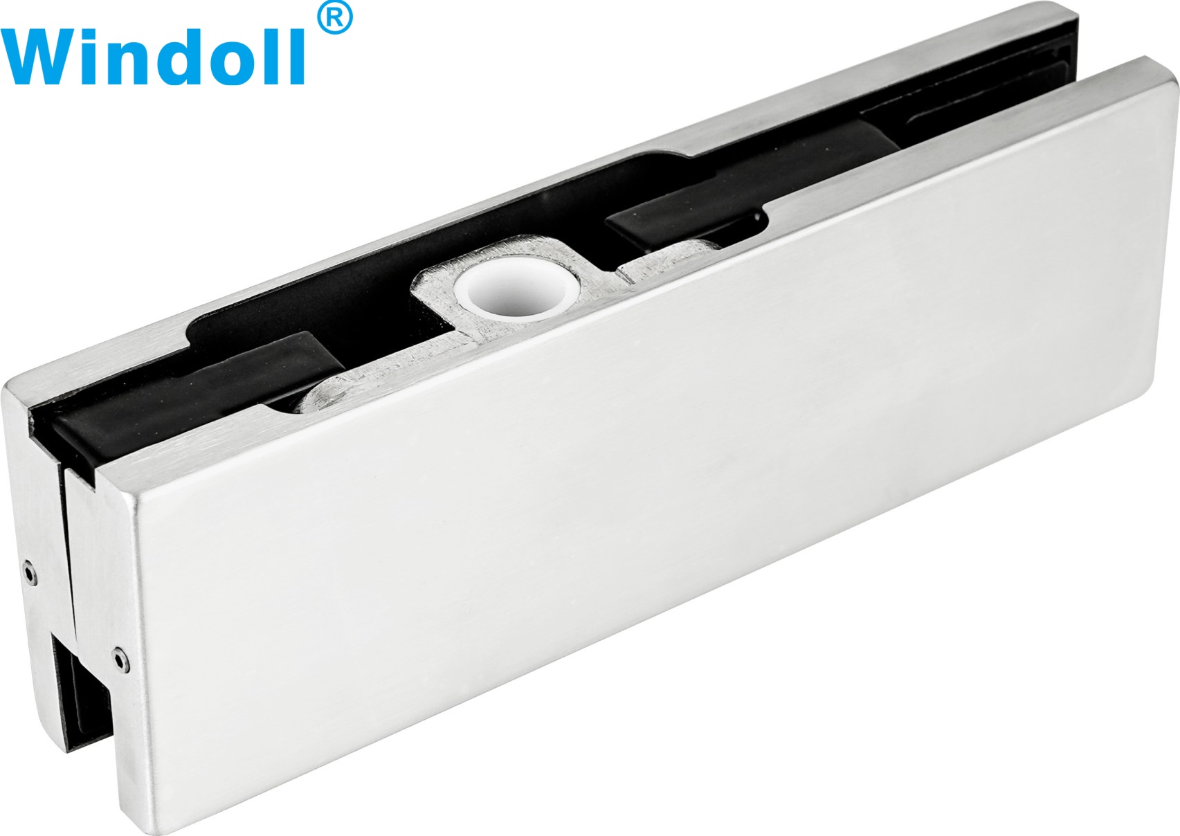 Popular Selling Sliding Frameless Entrance Interior Door Patch Fitting SS304 Aluminium Alloy Upper Clip , Patch Fitting