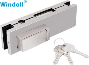 Heavy Duty Glass Door Patch Lock Fittings Stainless Steel Locks For Door Accessories