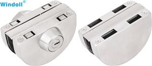 Stainless Steel Cylinder Fitting Commerical Frameless Main Door Center Door Lock Sliding Glass Door Lock
