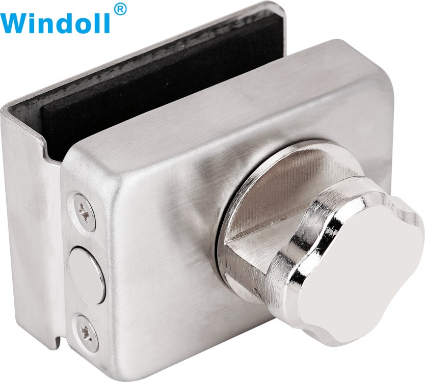 Stainless Steel 304 Sliding Double Glass Door Plug Lock Handle Floor Mounted Door Lock
