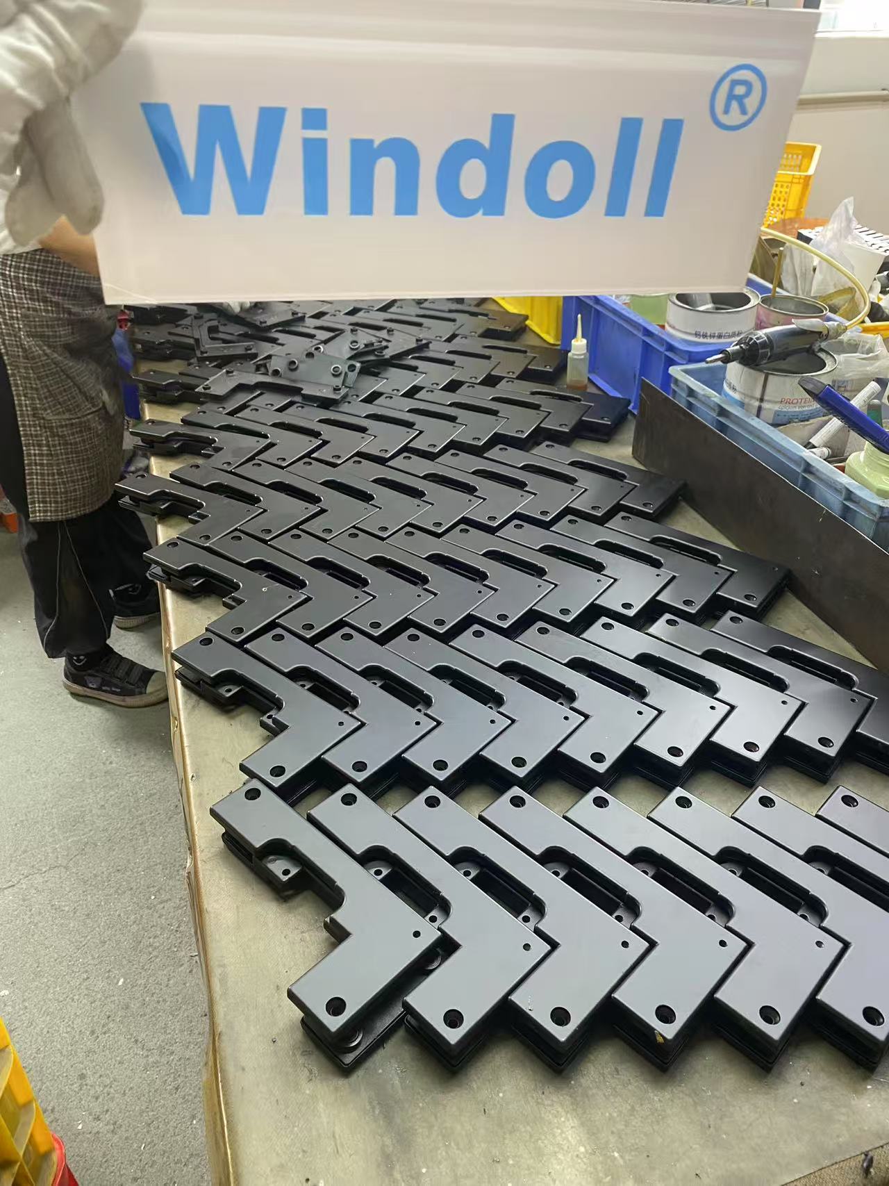 frameless glass door SS201 iron L shape patch fitting