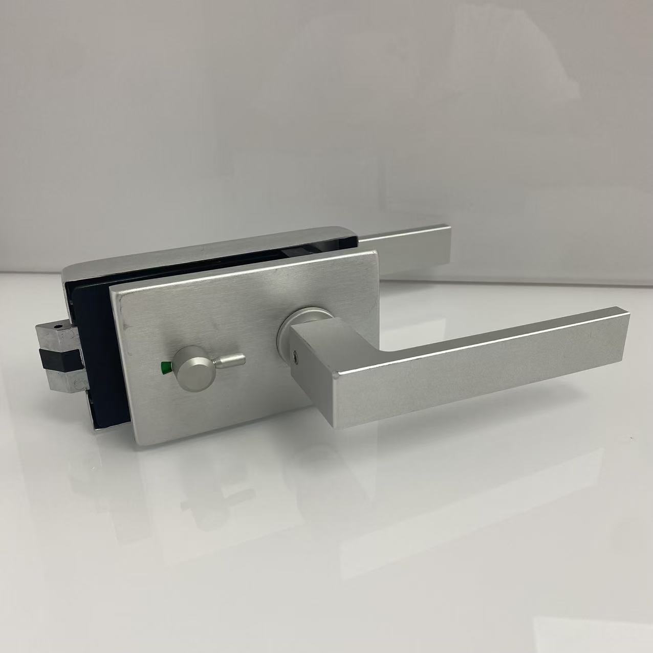 frameless glass door central lock with keys