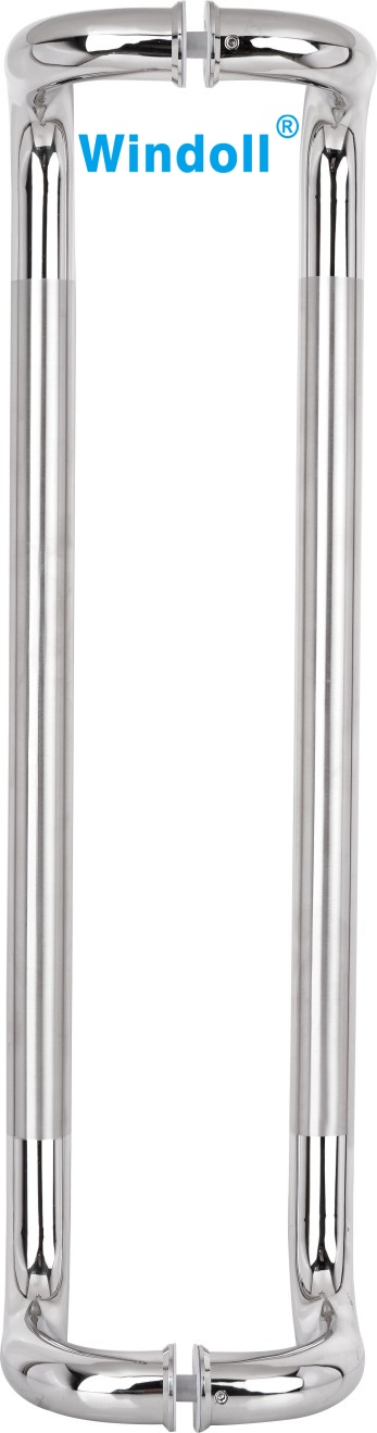 Customized Modern Polishing Mirror Sanding Black Gold Round Square Stainless Steel 201 304 Exterior Main Glass Door Pull Handle