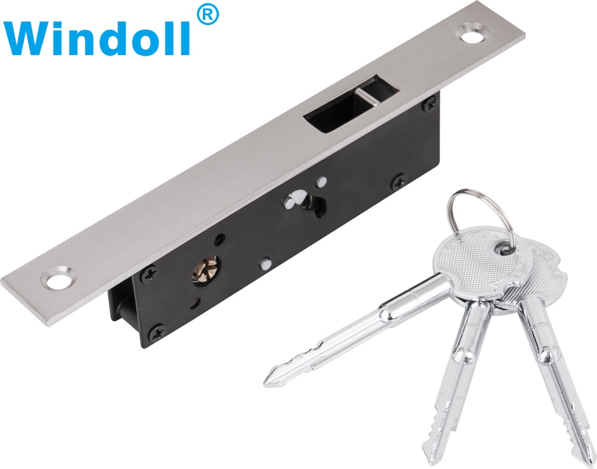 Stainless Steel Metal Door Lock Small Motise Lock Body Hook Lock for Sliding Door