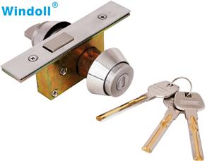 High Security Door Bottom Close Device Stainless Steel Double Key Deadbolt Lock Without Handle for Aluminum Frame Floor
