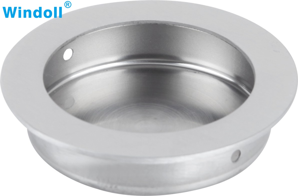 Stainless Steel Concealed Handle Recessed Door Handle Round Flush Door Pull for Cabinet Drawer Door