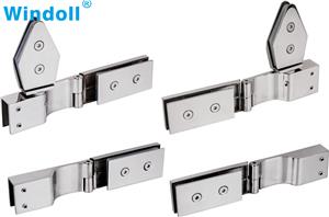 High Quality Stainless Steel Glass Door 180 Degree Rotating Shower Hinge For Glass To Glass