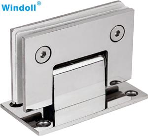 Square 90 Degree Glass to Wall Mounted Frameless Glass Door Pivot Screen Shower Hinge