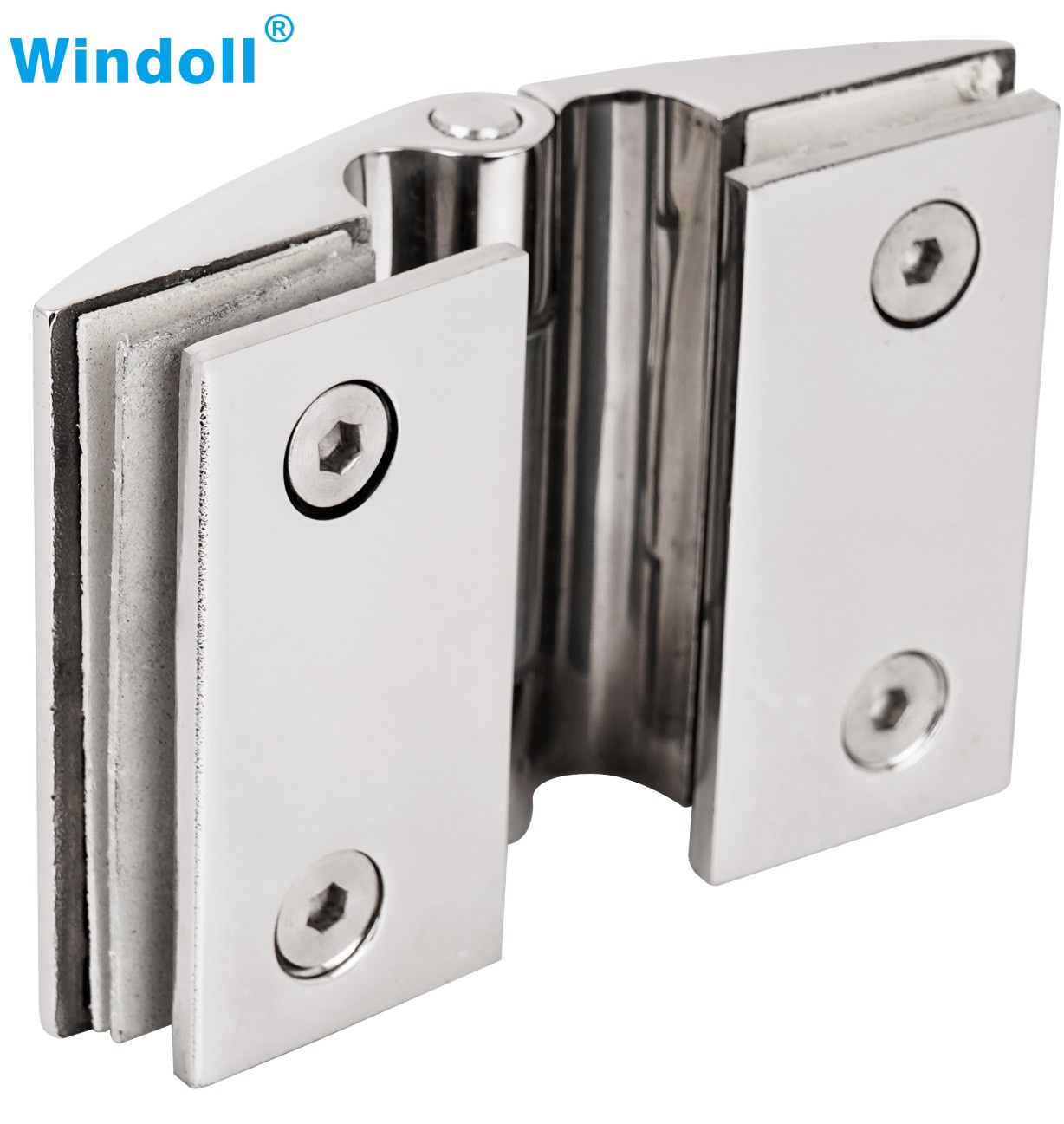 Simple Stainless Steel Frameless Shower Room Hinge Precision Cast Glass Door Clip Waterproof Bilateral Bathroom Accessory Direct