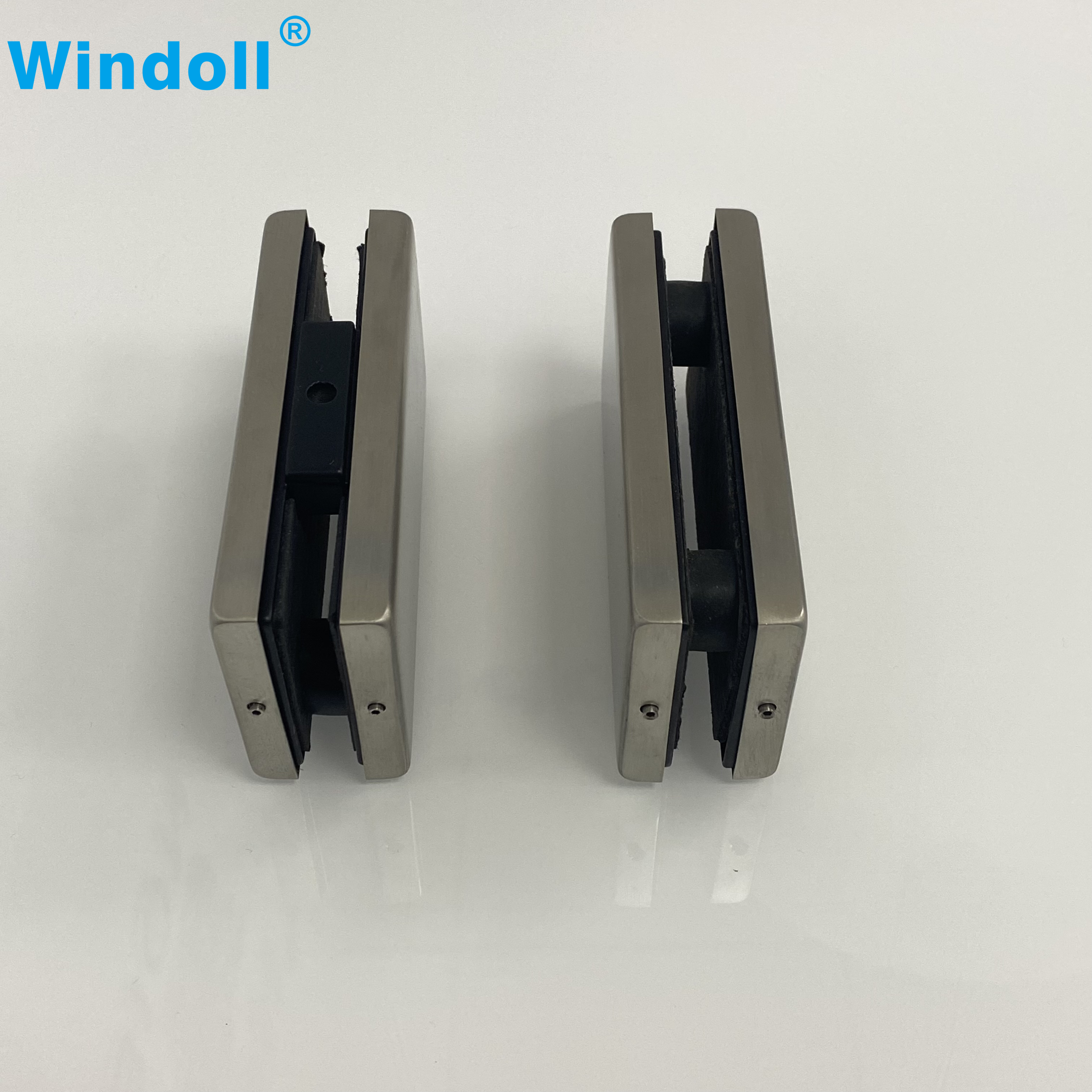 Upper And Bottom Hardware Stainless Steel Patch Fitting Glass Door