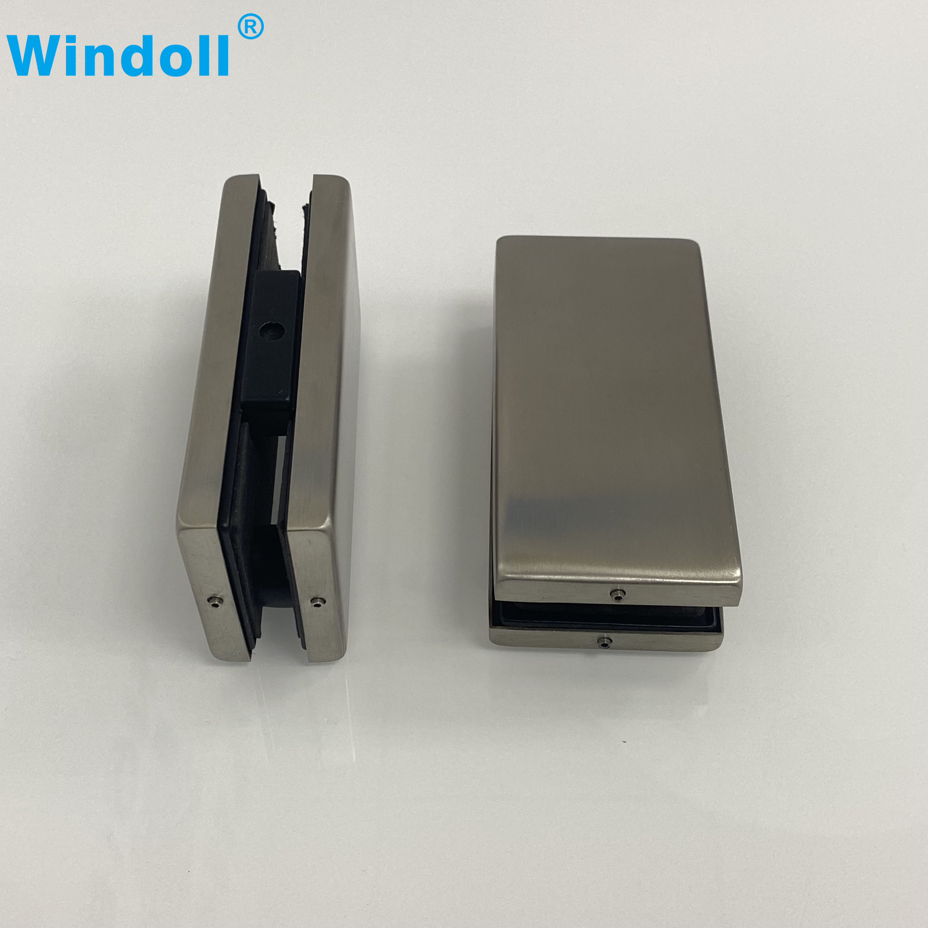 Upper And Bottom Hardware Stainless Steel Patch Fitting Glass Door