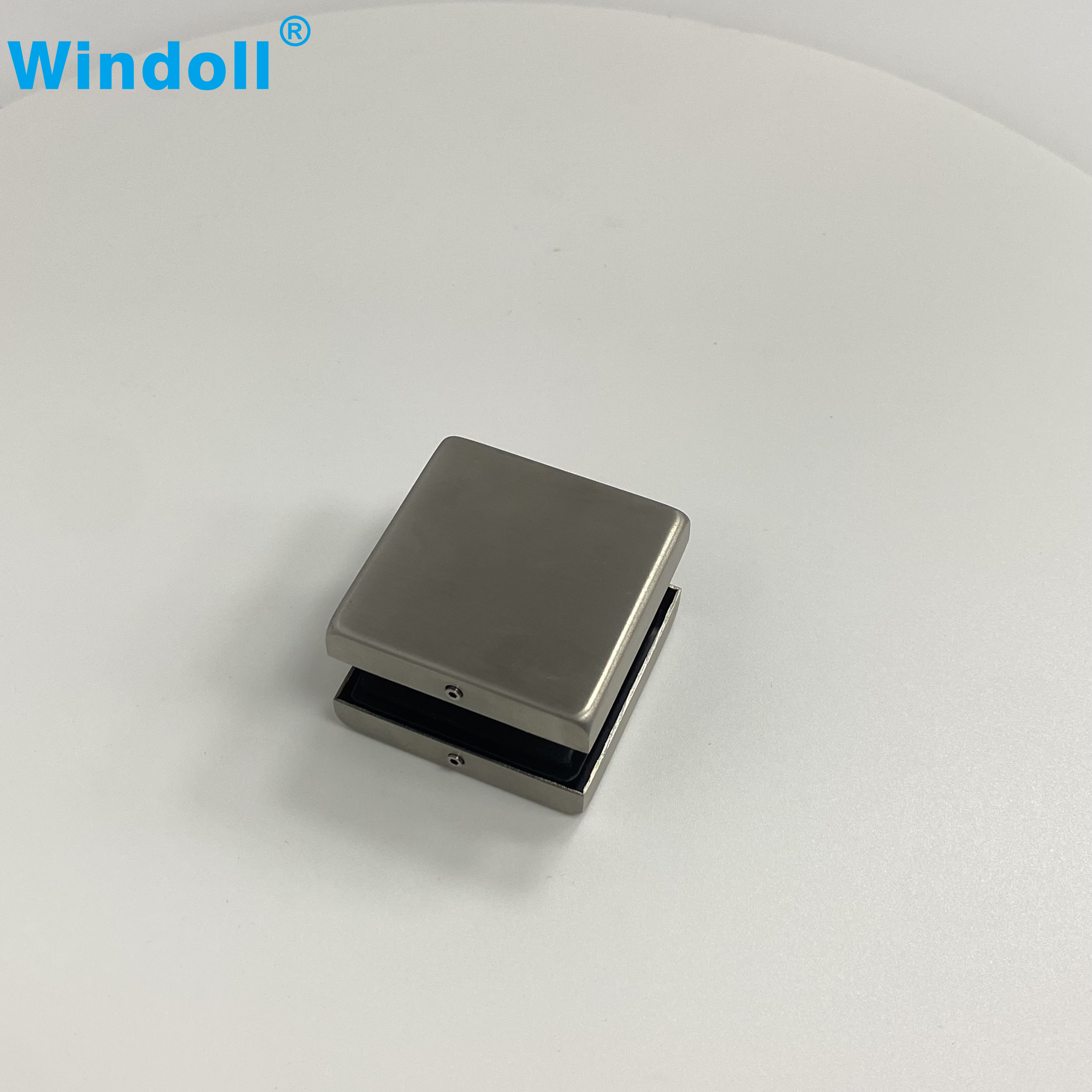 Stainless Steel L Shape Frameless Glass Door Top Pivot Clamp Corner Patch Fitting