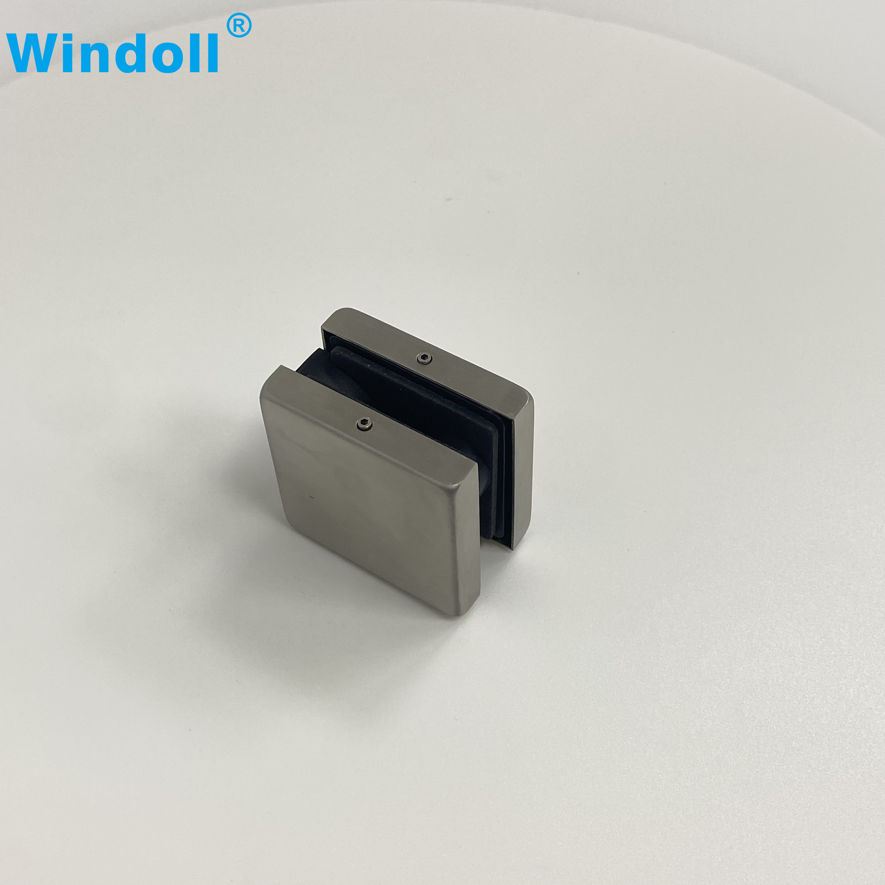 Stainless Steel L Shape Frameless Glass Door Top Pivot Clamp Corner Patch Fitting