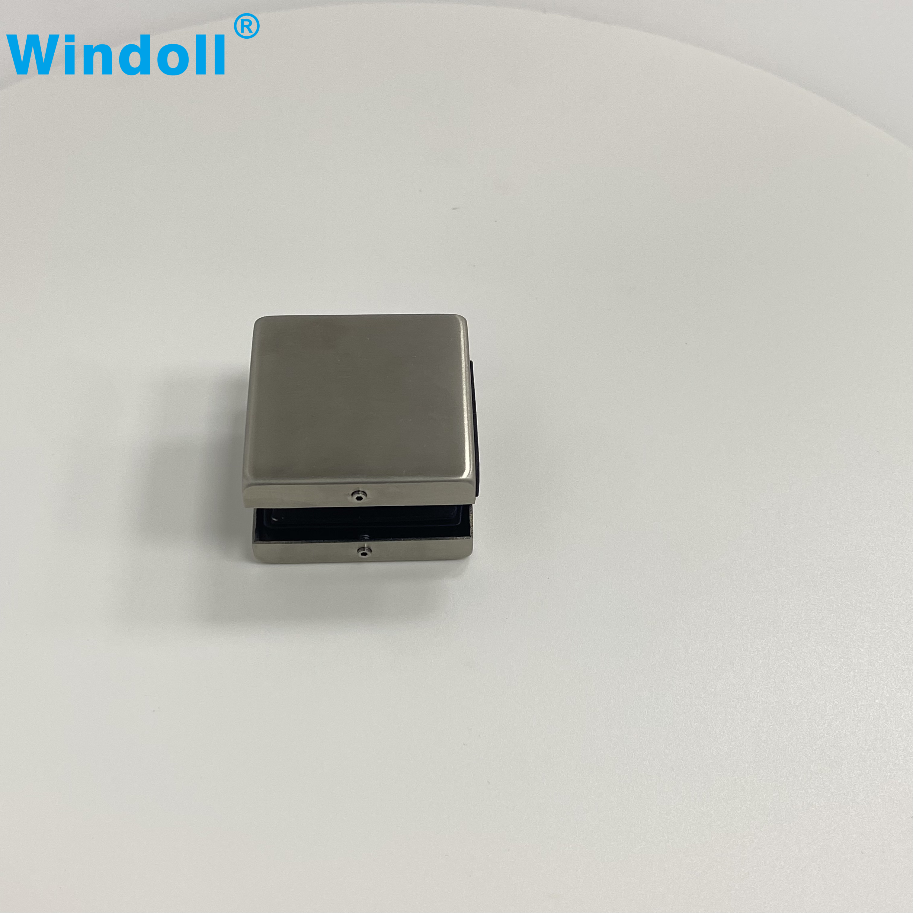 Stainless Steel L Shape Frameless Glass Door Top Pivot Clamp Corner Patch Fitting