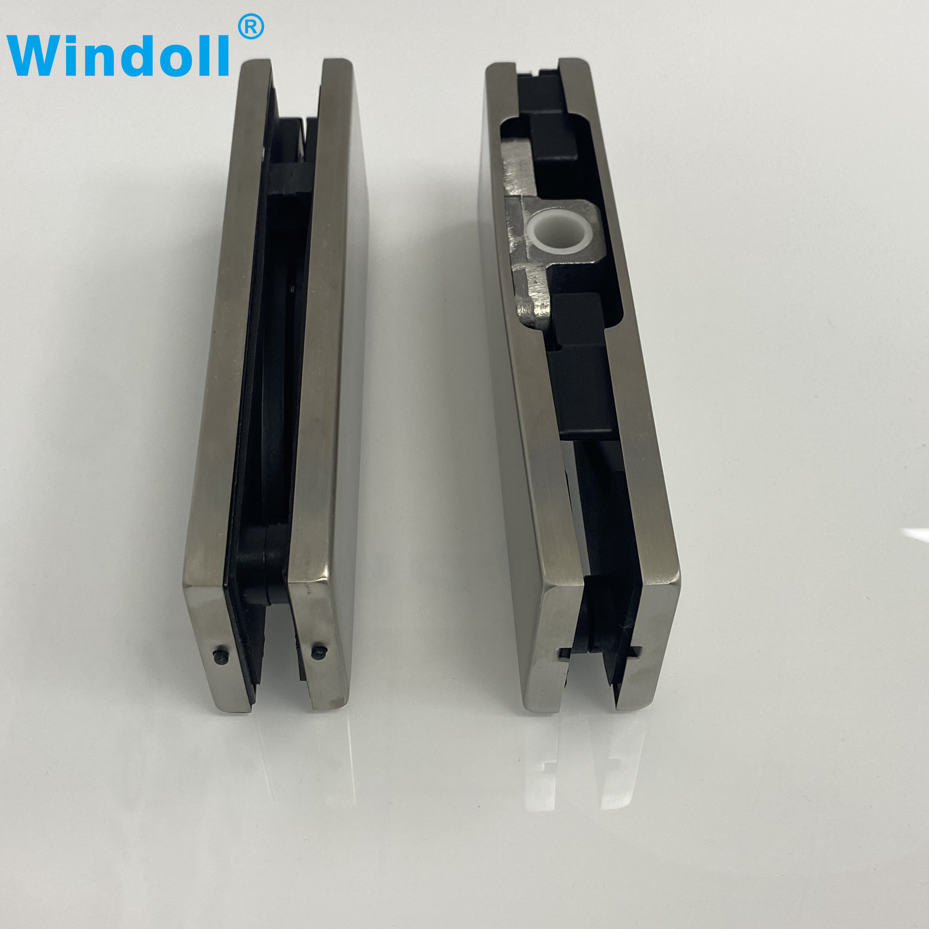 Popular Selling Sliding Frameless Entrance Interior Door Patch Fitting SS304 Aluminium Alloy Upper Clip , Patch Fitting