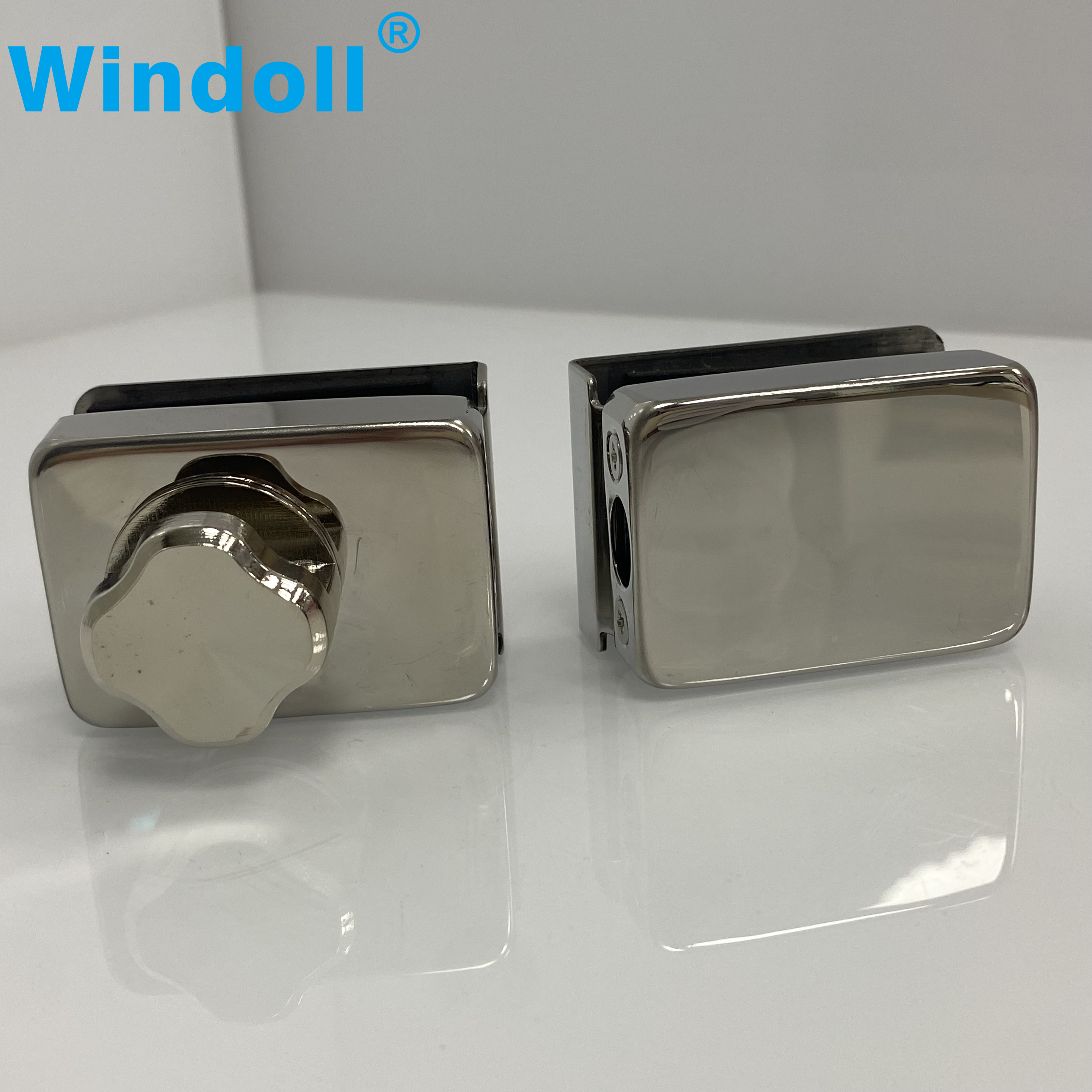 Stainless Steel 304 Sliding Double Glass Door Plug Lock Handle Floor Mounted Door Lock