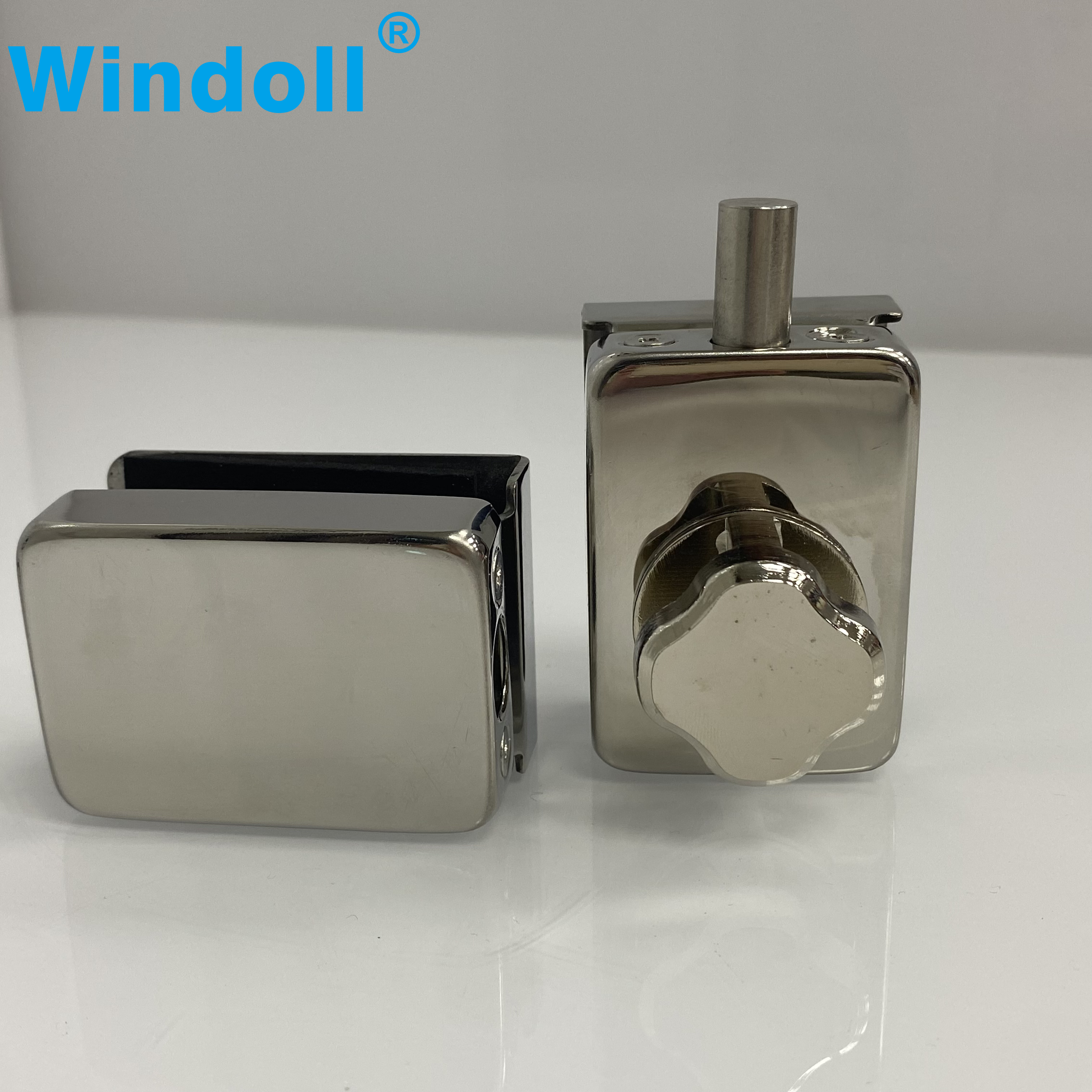 Stainless Steel 304 Sliding Double Glass Door Plug Lock Handle Floor Mounted Door Lock