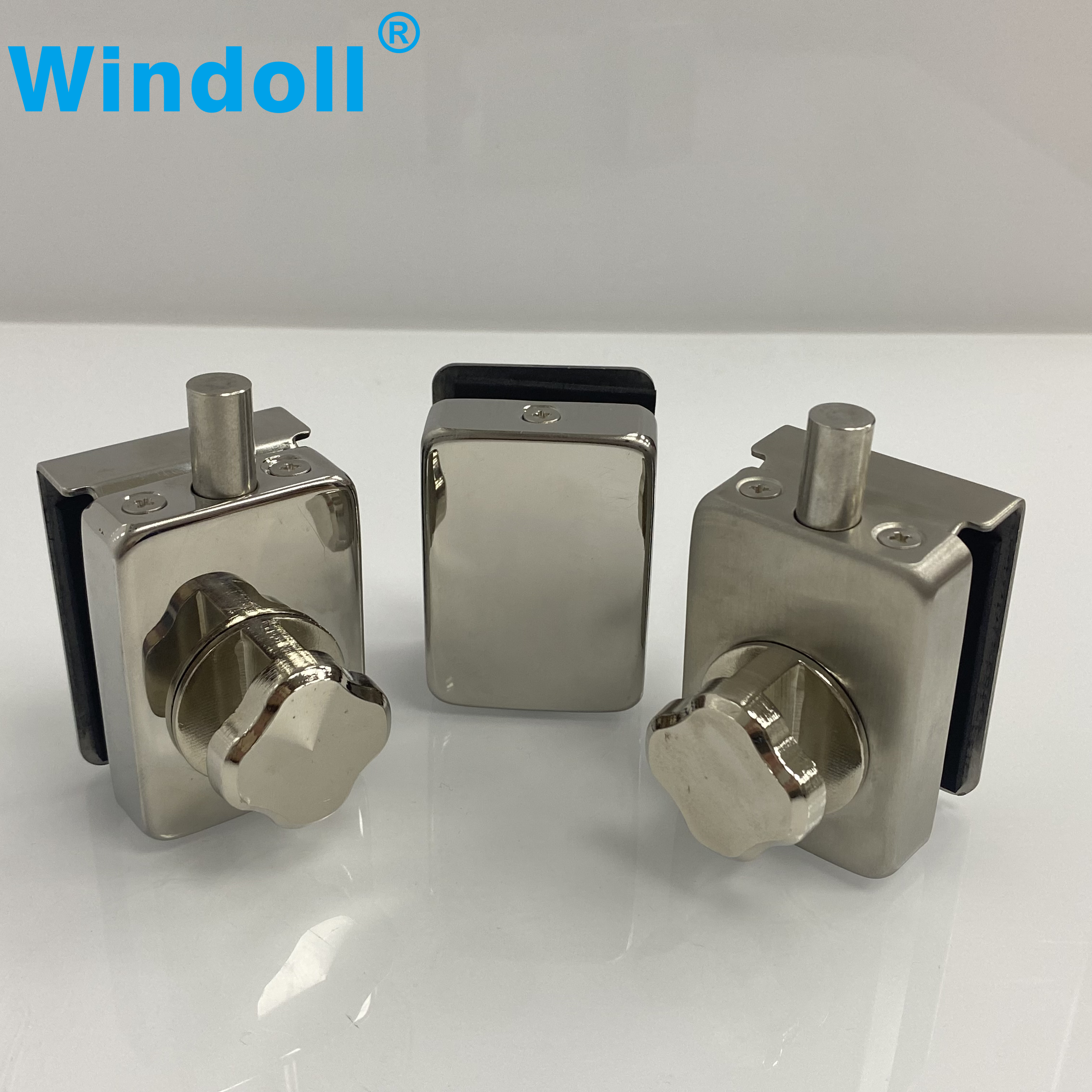Stainless Steel 304 Sliding Double Glass Door Plug Lock Handle Floor Mounted Door Lock