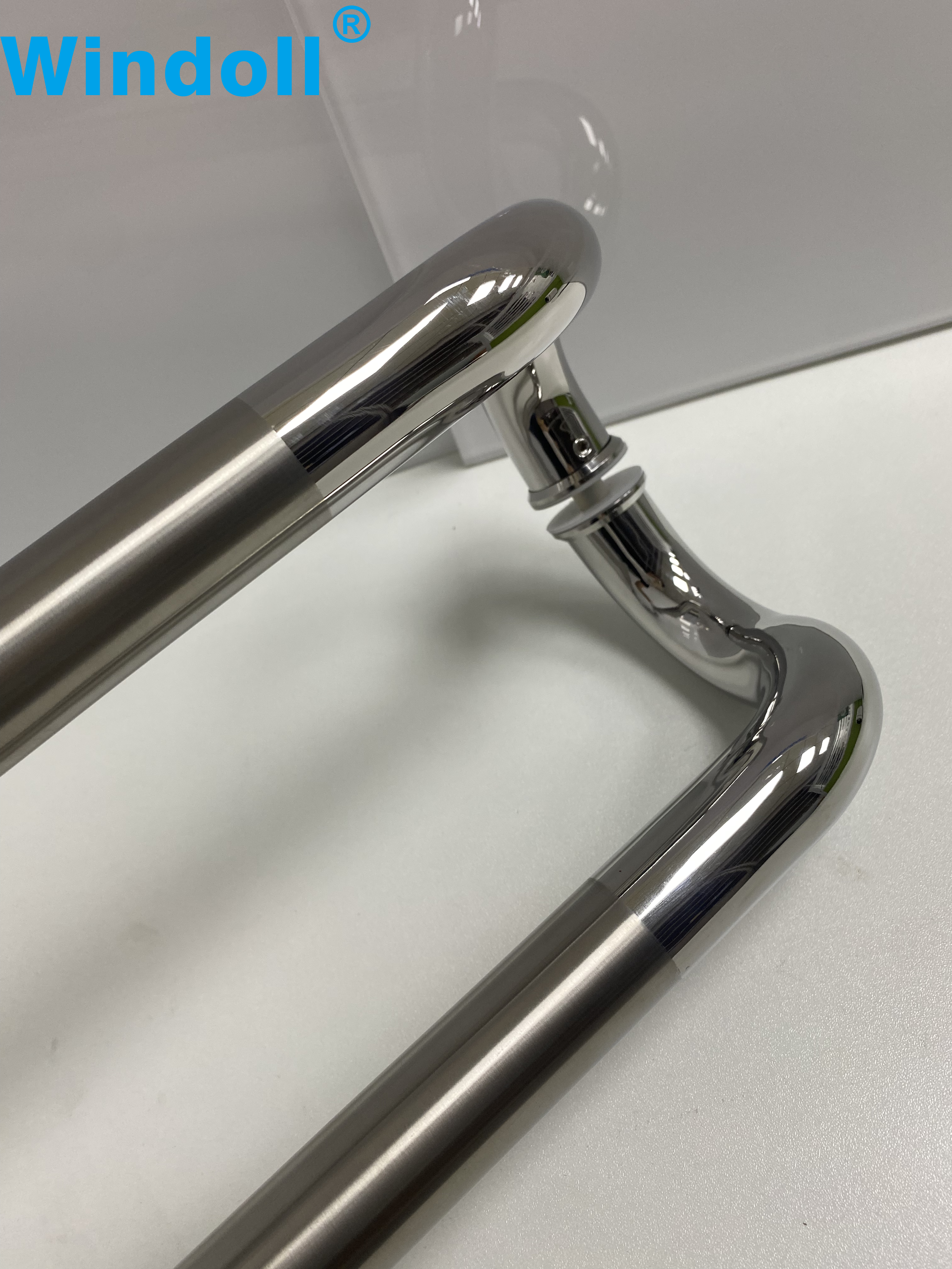 Customized Modern Polishing Mirror Sanding Black Gold Round Square Stainless Steel 201 304 Exterior Main Glass Door Pull Handle