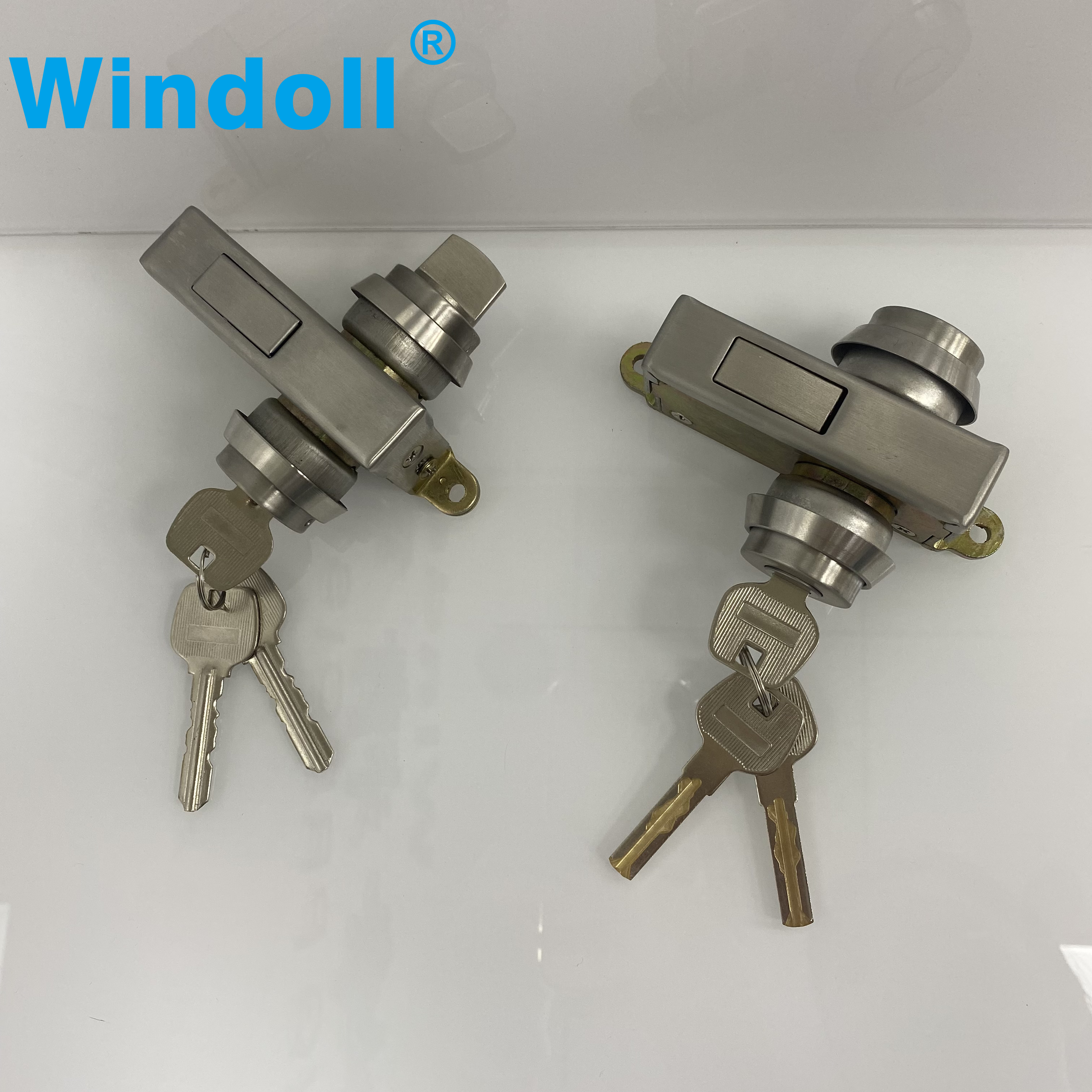 Frameless Glass Door Zinc Alloy Ground Latch Lock Single Lock