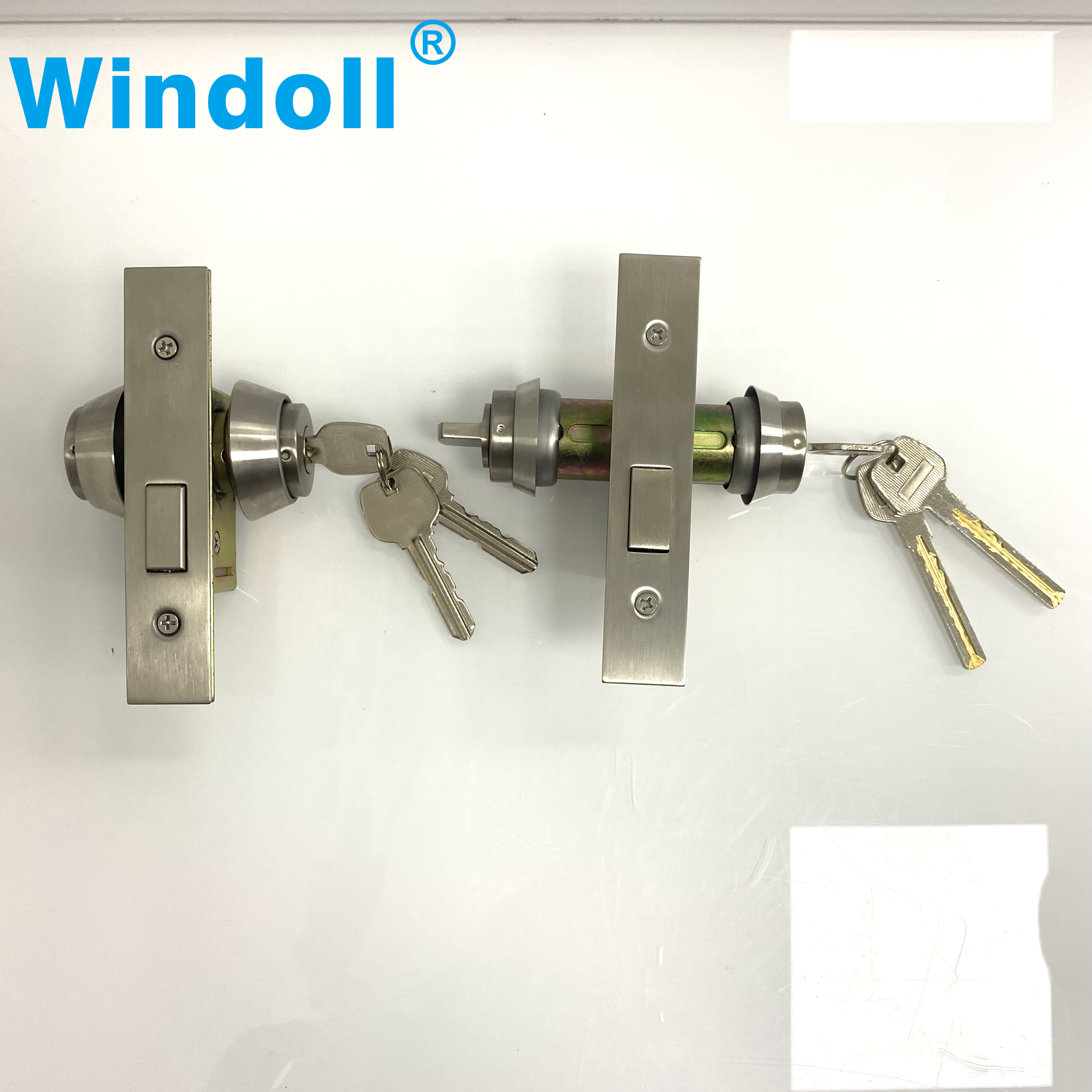 High Security Door Bottom Close Device Stainless Steel Double Key Deadbolt Lock Without Handle for Aluminum Frame Floor