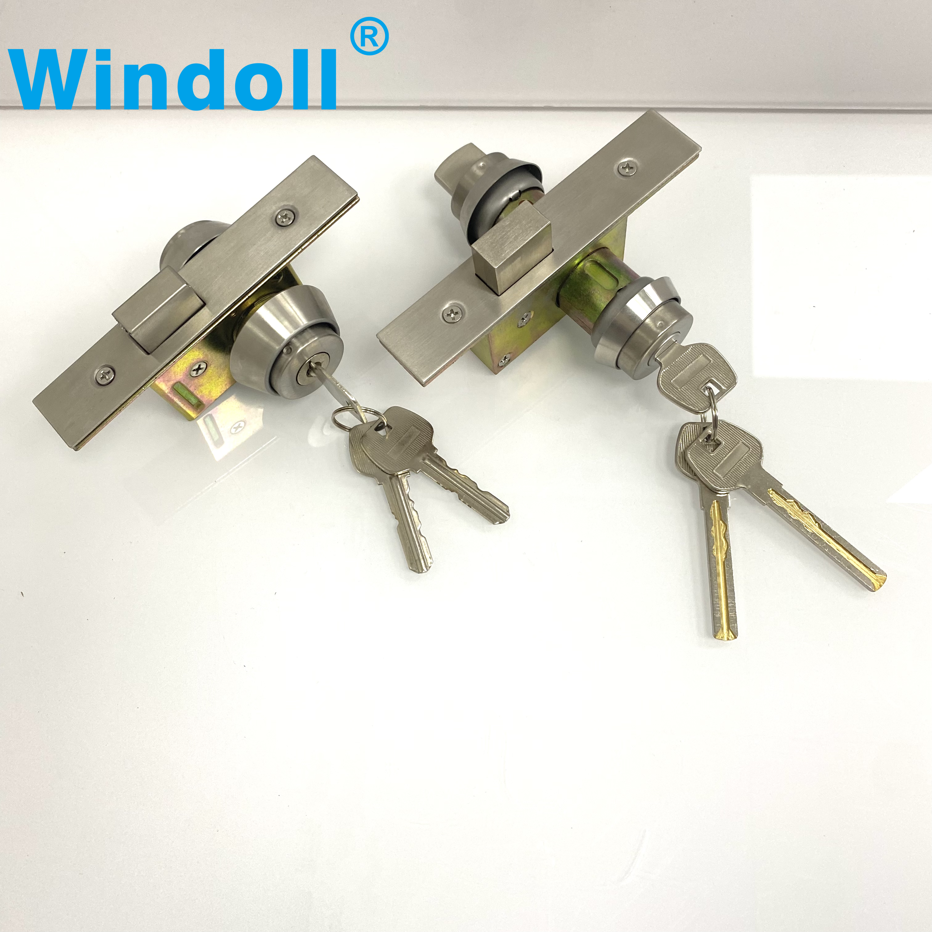 High Security Door Bottom Close Device Stainless Steel Double Key Deadbolt Lock Without Handle for Aluminum Frame Floor
