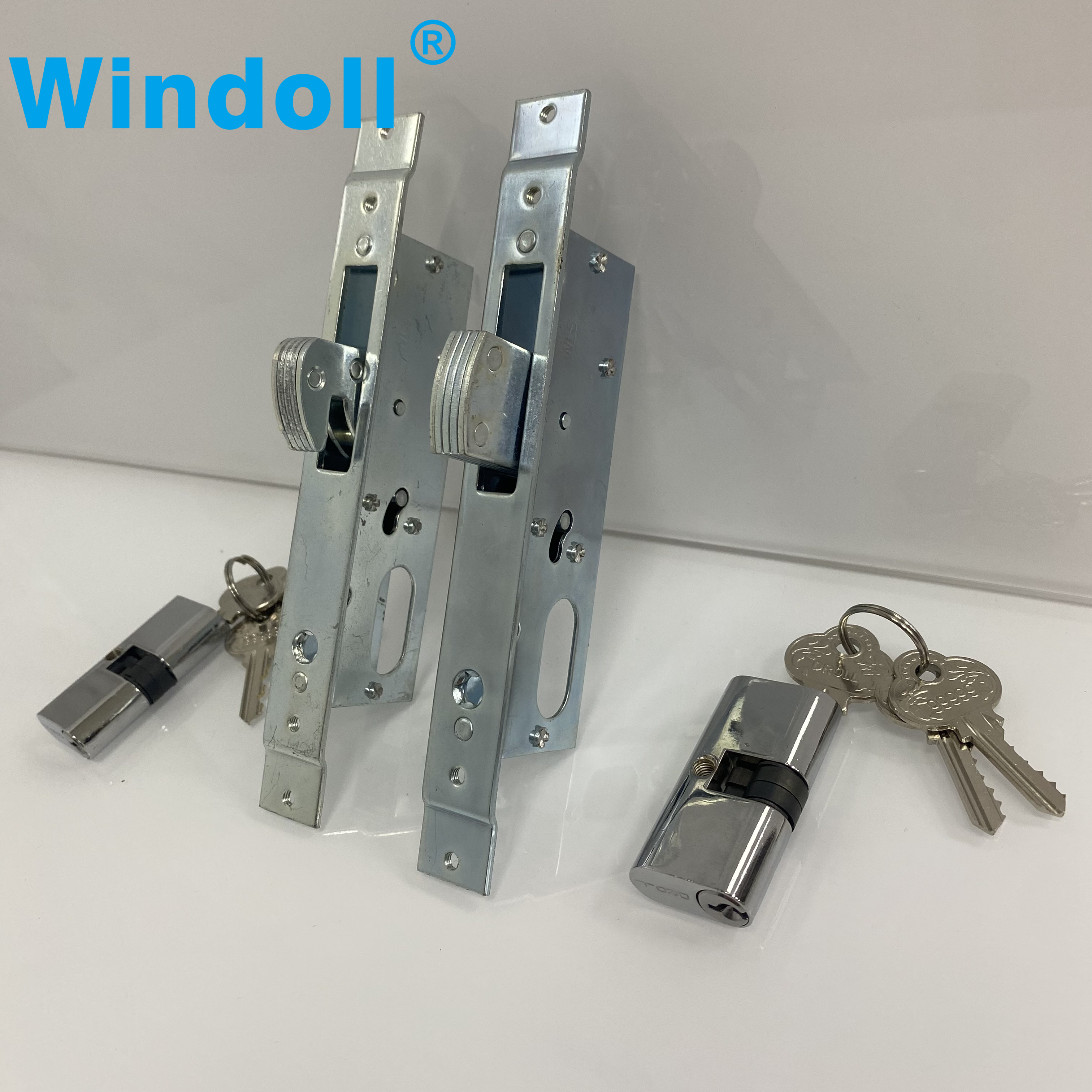 High Security Firproof Morstise Lockset Magnetic Stainless Steel Sliding Glass Door Lock With Keys