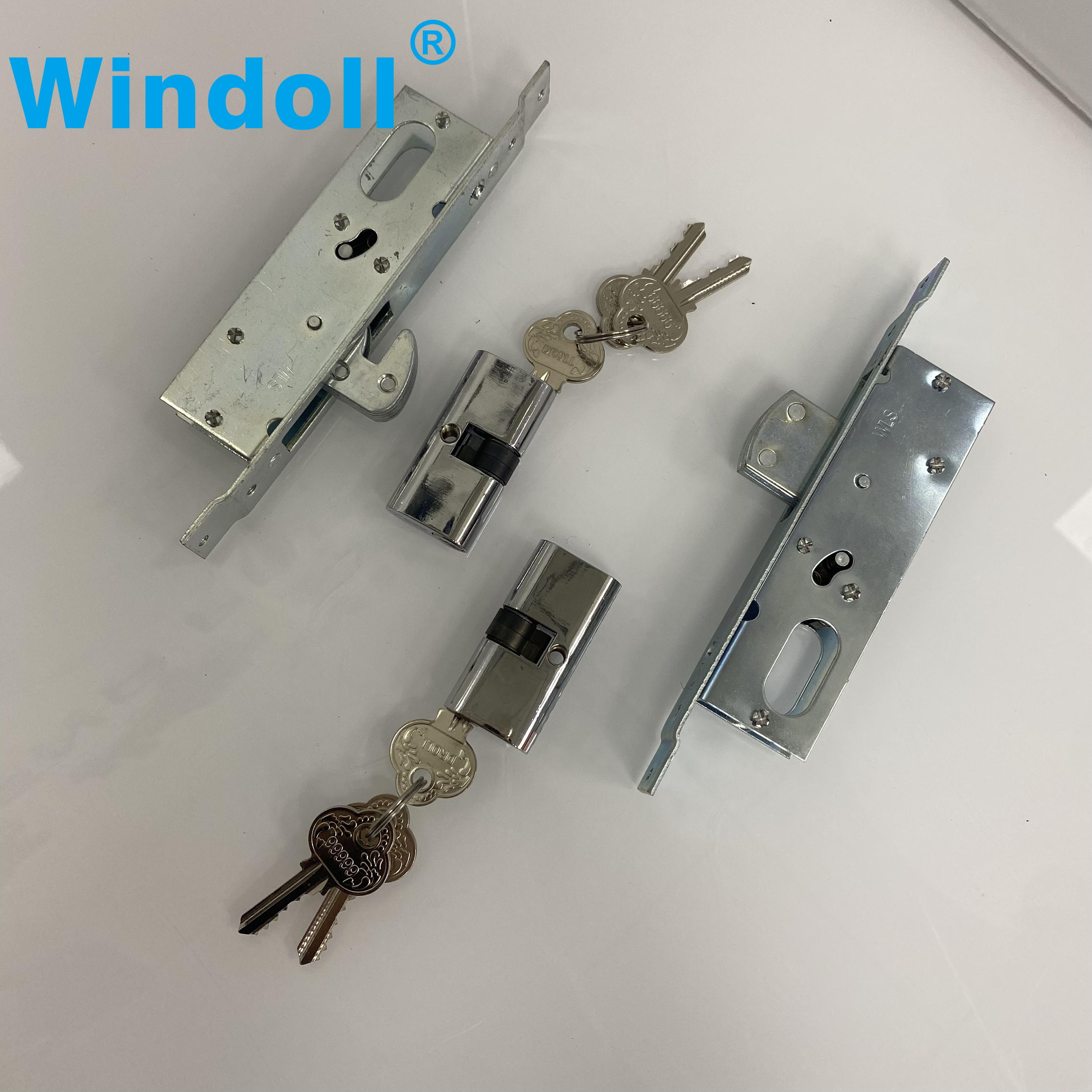 High Security Firproof Morstise Lockset Magnetic Stainless Steel Sliding Glass Door Lock With Keys