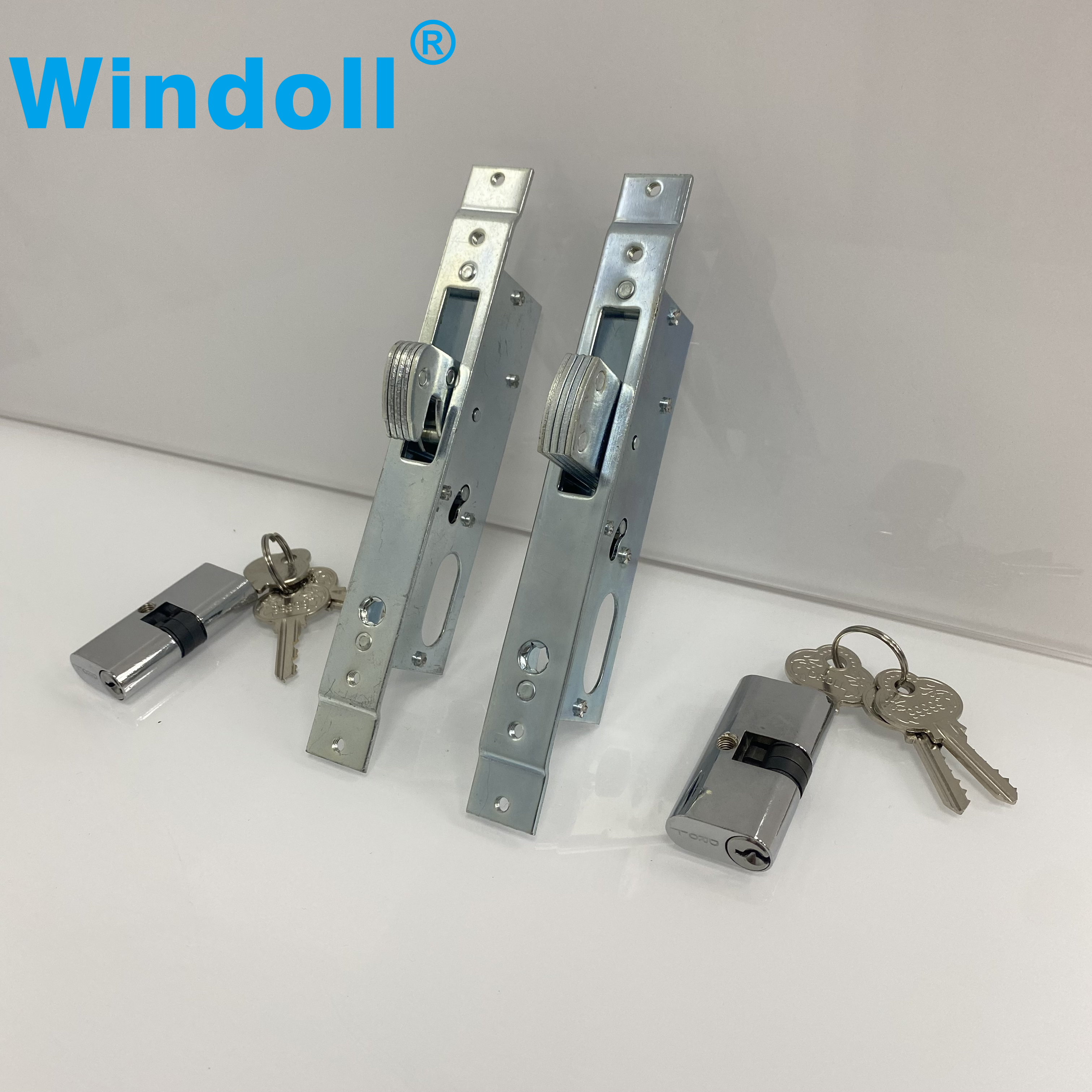 High Security Firproof Morstise Lockset Magnetic Stainless Steel Sliding Glass Door Lock With Keys