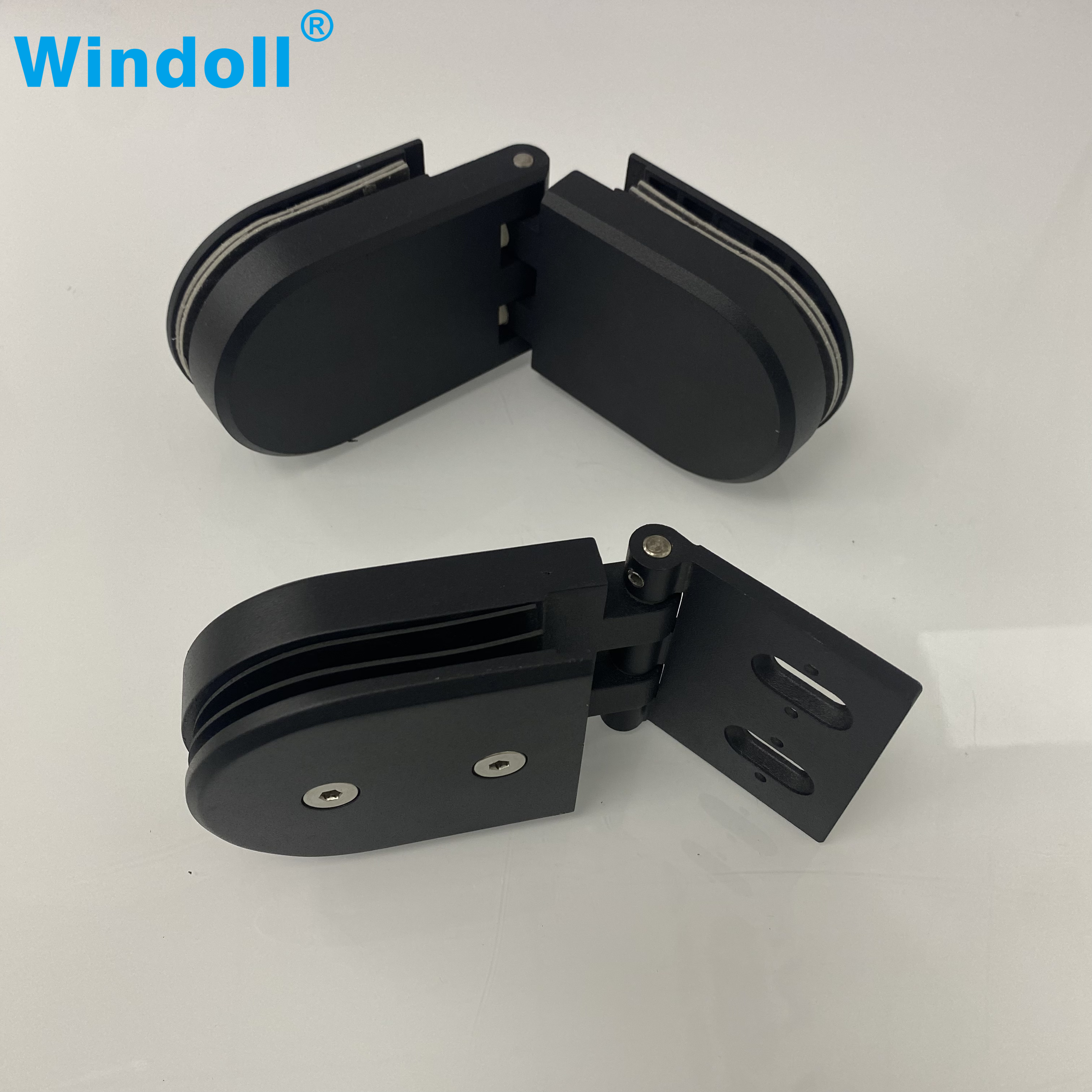 Wall to Glass, Glass to Wall Stainless Steel Hinge Glass Door Shower Door Hinge Bathroom 180 Degree Glass Clamps Shower Hinge