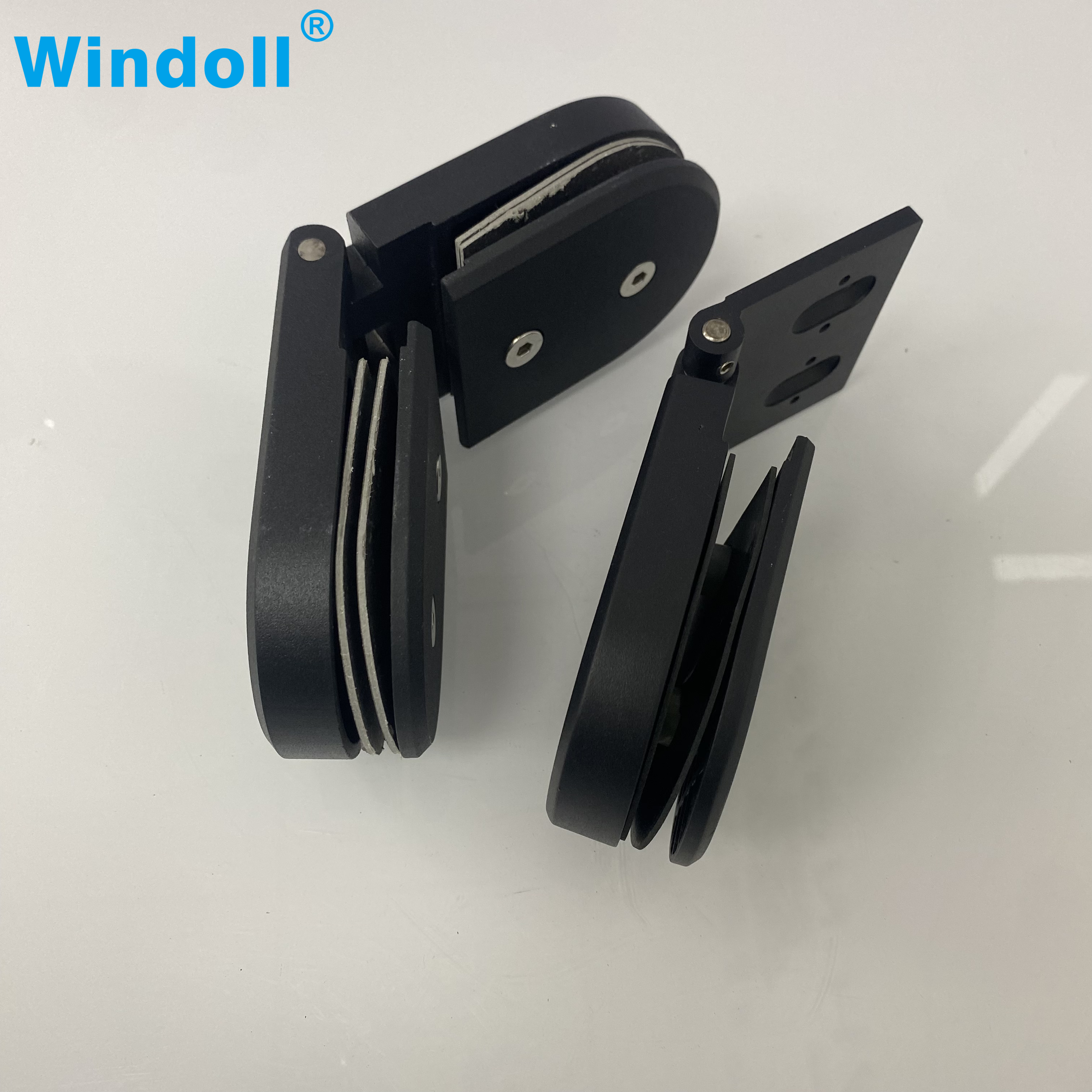Wall to Glass, Glass to Wall Stainless Steel Hinge Glass Door Shower Door Hinge Bathroom 180 Degree Glass Clamps Shower Hinge