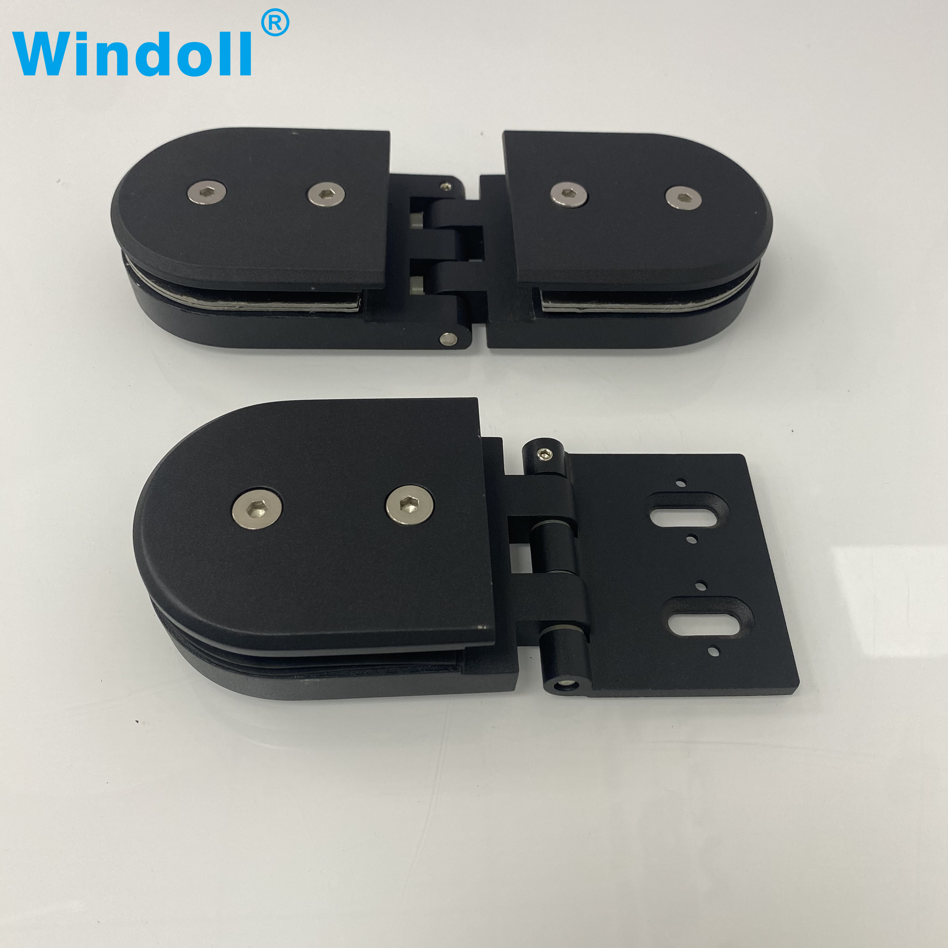 Wall to Glass, Glass to Wall Stainless Steel Hinge Glass Door Shower Door Hinge Bathroom 180 Degree Glass Clamps Shower Hinge