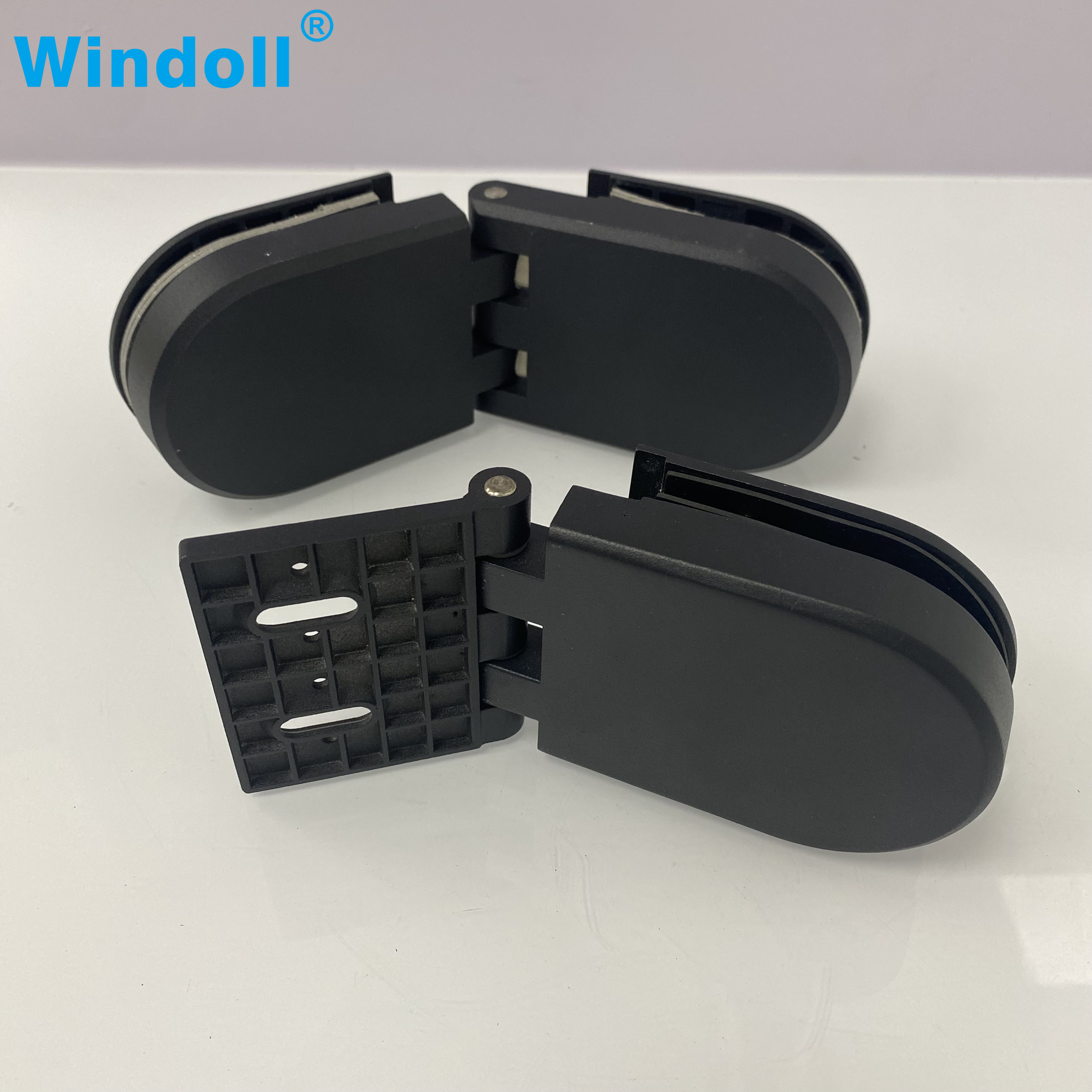 Wall to Glass, Glass to Wall Stainless Steel Hinge Glass Door Shower Door Hinge Bathroom 180 Degree Glass Clamps Shower Hinge