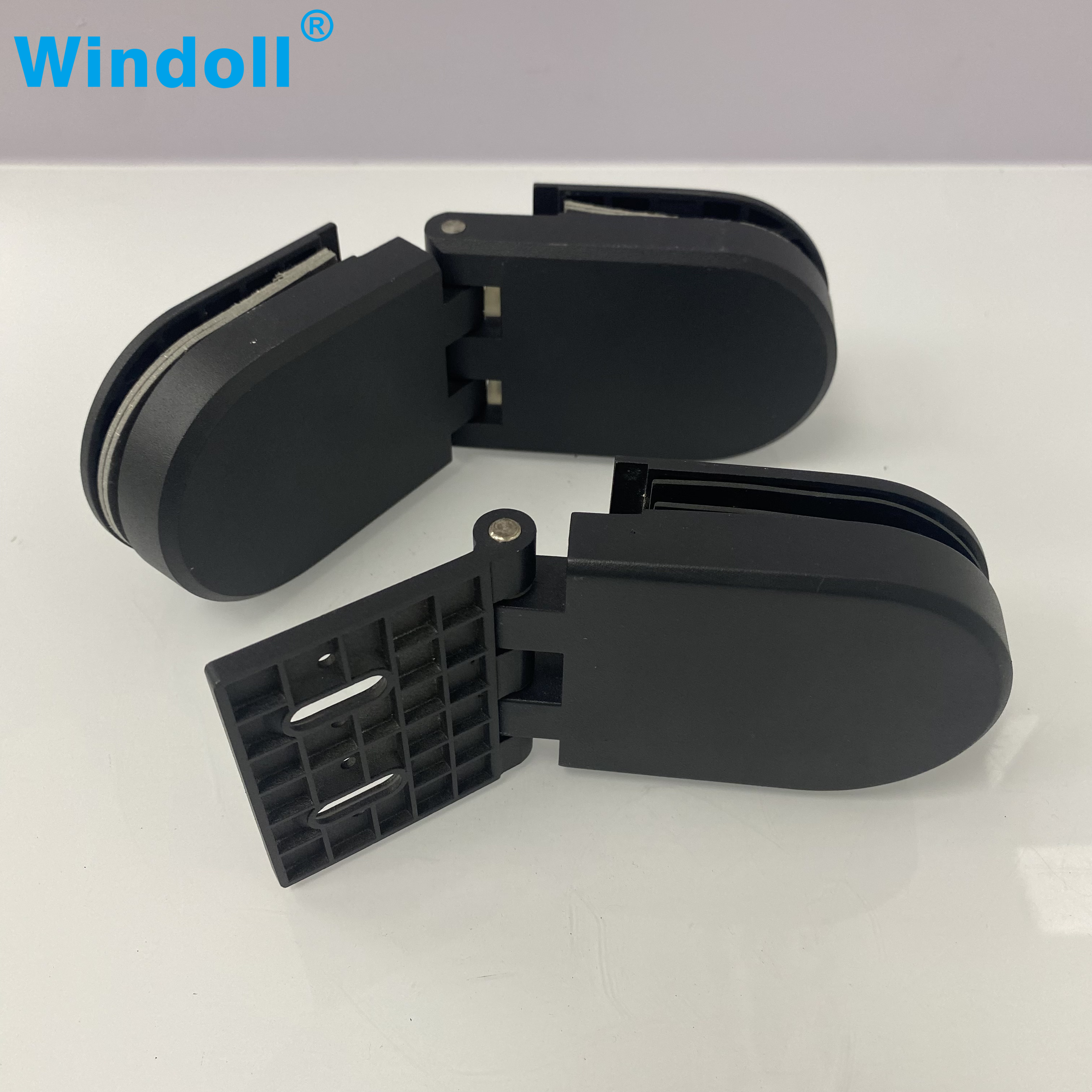 Wall to Glass, Glass to Wall Stainless Steel Hinge Glass Door Shower Door Hinge Bathroom 180 Degree Glass Clamps Shower Hinge