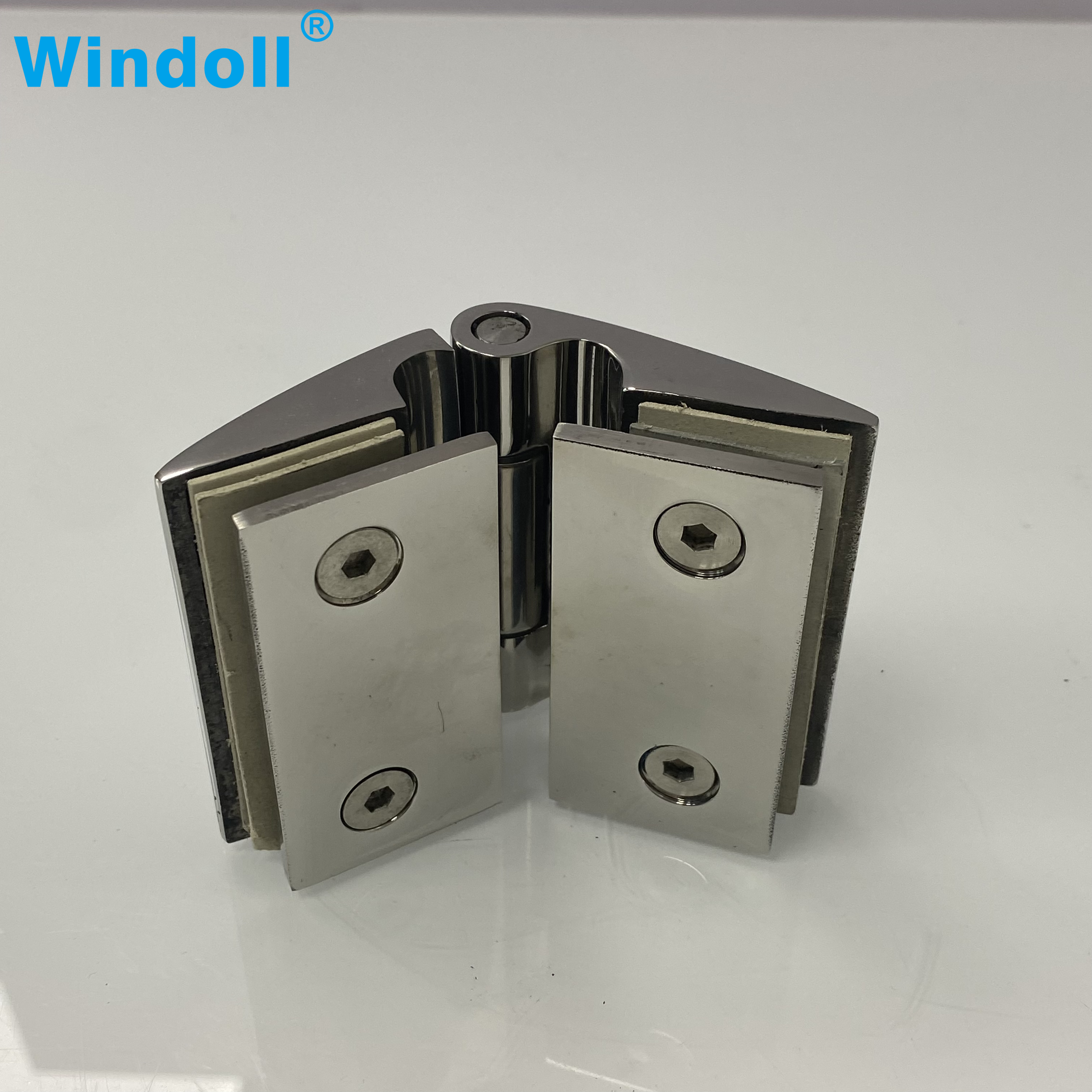 Simple Stainless Steel Frameless Shower Room Hinge Precision Cast Glass Door Clip Waterproof Bilateral Bathroom Accessory Direct